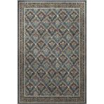 rugs modern Koyu Mavi Gri Temalı Motifli Etnik Çiçek Desenli Saçaklı Vintage Dekoratif Halı 3281, 100 x 150