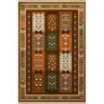 rugs modern Koyu Ton Çok Renkli Etnik Şekil Desenli Vintage Dekoratif Halı 2406, 120 x 180
