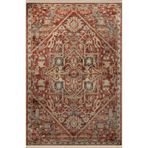 rugs modern Koyu Turuncu Temalı Çok Renkli Geleneksel Motif Desenli Vintage Dekoratif Halı 3026, 140 x 200
