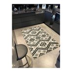 rugs modern Krem Baklava Çapraz Geometrik Desenli Dokuma Taban Halı miravip341, 75 x 150