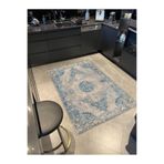 rugs modern Krem Yeşil Geometrik Desenli Dokuma Taban Halı miravip340, 155 x 230
