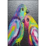 rugs modern Kuşlar Çok Renkli Dokuma Taban Yıkanabilir Halı miravip8780, 100 x 200