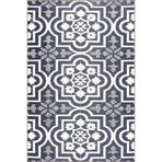 rugs modern Lacivert Bej Temalı Geleneksel Motif Etnik Desenli Vintage Dekoratif Halı 4764, 75 x 240