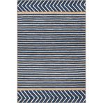 rugs modern Lacivert Bej Temalı Geometrik Çizgi Desenli Modern Dekoratif Halı 4628, 120 x 180