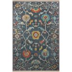 rugs modern Lacivert Temalı Çok Renkli Motifli Etnik Çiçek Desenli Vintage Dekoratif Halı 2806, 80 x 240