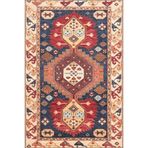 rugs modern Lacivert Temalı Geleneksel Motif Desenli Etnik Vintage Dekoratif Halı 5016, 75 x 200
