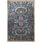 rugs modern Lacivert Temalı Geleneksel Motif Etnik Çiçek Desenli Kreatif Vintage Dekoratif Halı 2880, 80 x 150