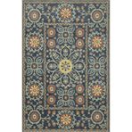 rugs modern Lacivert Temalı Geleneksel Motif Etnik Çiçek Desenli Vintage Dekoratif Halı 3911, 100 x 200