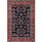 rugs modern Lacivert Temalı Geleneksel Motif Etnik Çiçek Desenli Vintage Dekoratif Halı 4754, 100 x 100