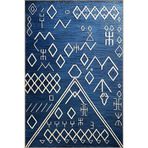 rugs modern Lacivert Temalı Geometrik Şekil Desenli Modern Dekoratif Halı 1690, 120 x 180