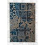 rugs modern Mavi Bej Temalı Etnik Motif Desenli Vintage Dekoratif Halı 5179, mira5179-100x250