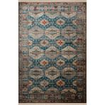 rugs modern Mavi Bej Temalı Geleneksel Motif Etnik Desenli Kreatif Vintage Dekoratif Halı 2913, 80 x 240