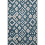 rugs modern Mavi Bej Temalı Motifli Etnik Figür Desenli Vintage Dekoratif Halı 4624, 100 x 250