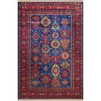 rugs modern Mavi Bordo Temalı Geleneksel Motif Etnik Desenli Kreatif Vintage Dekoratif Halı 2583, 140 x 200
