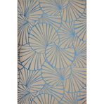 rugs modern Mavi Çiçekli Halkalı Desenli Dokuma Taban ve Yıkanabilir Halı miravip9494, 120 x 180
