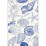 rugs modern Mavi Deniz Canlıları Desenli Dokuma Taban Halı ve Yıkanabilir Halı miravip9873, 100 x 250