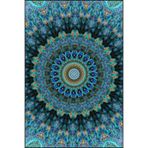 rugs modern Mavi Etnik Boyalı Desenli Dokuma Taban Halı ve Yıkanabilir Halı miravip10053, 70 x 120