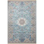 rugs modern Mavi Gri Temalı Geleneksel Motif Etnik Çiçek Desenli Kreatif Vintage Dekoratif Halı 2401, 140 x 200
