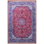 rugs modern Mavi Kırmızı Temalı Geleneksel Motif Etnik Çiçek Desenli Kreatif Vintage Dekoratif Halı 2462, 80 x 200