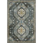 rugs modern Mavi Sarı Ton Geleneksel Motif Etnik Desenli Vintage Dekoratif Halı 3976, 100 x 100