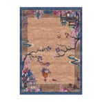 rugs modern Mavi Somon Desenli Dokuma Taban Dekoratif Halı Mira 1470, 80 x 200