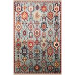 rugs modern Mavi Temalı Çok Renkli Geleneksel Motif Etnik Desenli Vintage Dekoratif Halı 1981, 120 x 200