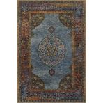 rugs modern Mavi Temalı Çok Renkli Geleneksel Motif Etnik Desenli Vintage Dekoratif Halı 4593, 100 x 250
