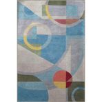 rugs modern Mavi Temalı Çok Renkli Geometrik Şekil Desenli Kreatif Modern Dekoratif Halı 2777, 100 x 300