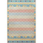 rugs modern Mavi Temalı Çok Renkli Karma Geometrik Desenli Modern Dekoratif Halı 3321, 150 x 300