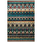 rugs modern Mavi Temalı Çok Renkli Şerit Geleneksel Motifli Etnik Desenli Vintage Dekoratif Halı 2784, 80 x 300