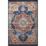 rugs modern Mavi Temalı Geleneksel Motif Etnik Çiçek Desenli Kreatif Vintage Dekoratif Halı 2422, 120 x 200
