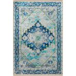 rugs modern Mavi Temalı Geleneksel Motif Etnik Çiçek Desenli Kreatif Vintage Dekoratif Halı 2617, 100 x 200