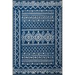 rugs modern Mavi Temalı Geometrik Etnik Figür Desenli Vintage Dekoratif Halı 4526, 120 x 180