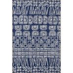 rugs modern Mavi Temalı Karma Geometrik Desenli Kreatif Modern Dekoratif Halı 4547, 150 x 150