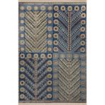 rugs modern Mavi Temalı Motifli Geometrik Desenli Kreatif Vintage Dekoratif Halı 2911, 150 x 300
