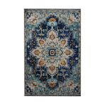 rugs modern Mavi Temalı Temalı Geleneksel Motif Etnik Desenli Vintage Dekoratif Halı 5268, 100 x 150