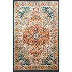 rugs modern Mavi Turuncu Temalı Geleneksel Motif Etnik Desenli Kreatif Vintage Dekoratif Halı 2029, 150 x 300