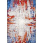 rugs modern Mavi Turuncu Temalı Soyut Desenli Modern Dekoratif Halı 3922, 100 x 150