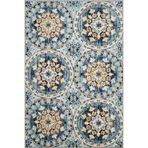 rugs modern Mavi Yuvarlak Disk Yıldızlı Geometrik Dokuma Taban Yıkanabilir Halı miravip8347, 75 x 200