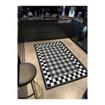 rugs modern Mira 1071 Dama Ve Ekose Desen Dokuma Taban Halı, 80 x 300
