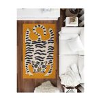rugs modern Mira 1137 Turuncu Kaplan Figürlü Dokuma Taban Halı, 120 x 200