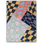 Rugs Modern mira 1150 Çok Renkli Dama Desenli Dokuma Taban Halı - 120 x 180