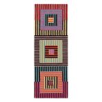 rugs modern Mira 1209 Renkli Geometrik Desenli Çizgili Baskılı Dokuma Taban Halı, 100 x 150