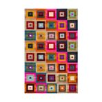 rugs modern Mira 1226 Geometrik Desenli Canlı Renkli Baskılı Dokuma Taban Halı, 80 x 300