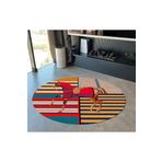 rugs modern Mira 894 Oval At Ve Binicilik Temalı Dokuma Taban Halı, 120 x 150