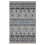 rugs modern Mira 939 Gri Etnik Desenli Çok Renkli Dokuma Taban Halı, 140 x 200