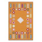 rugs modern Mira 942 Turuncu Etnik Desenli Saçaklı Dokuma Taban Halı, 80 x 300
