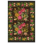 rugs modern Mira 946 Karabağ Vintage Görünüm Siyah Saçaklı Dokuma Taban Halı, 80 x 300