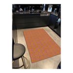 rugs modern Mira 966 Zincir Temalı Turuncu Bordo Dokuma Taban Halı, 80 x 300