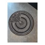 rugs modern Mira 982 Yuvarlak Çizgili Ve Etnik Dokuma Taban Halı, 120 x 120
